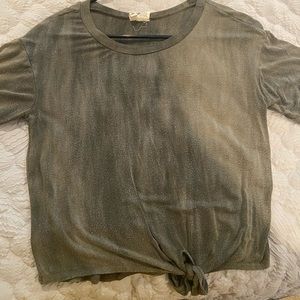 Pacsun cropped tie shirt